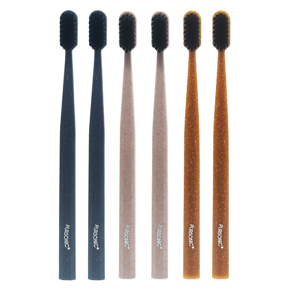 100% Eco-friendly Cedarwood Toothbrushes (6 Pack)-2